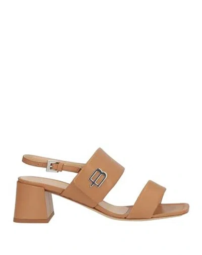 Baldinini Woman Sandals Camel Size 8 Leather In Multi
