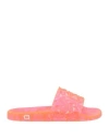Baldinini Woman Sandals Coral Size 7 Pvc - Polyvinyl Chloride In Red