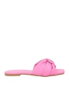 Baldinini Woman Sandals Fuchsia Size 8 Leather In Pink