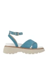 Baldinini Woman Sandals Light Blue Size 6 Leather