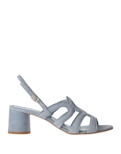 Baldinini Woman Sandals Light Blue Size 9 Leather