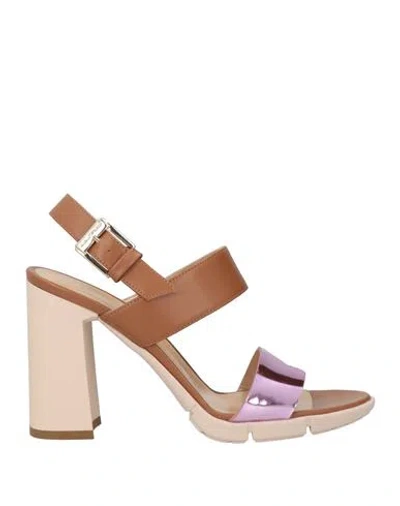 Baldinini Woman Sandals Light Purple Size 8 Calfskin
