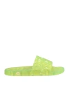 Baldinini Woman Sandals Lime Green Size 7 Pvc - Polyvinyl Chloride In Green