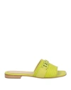 Baldinini Woman Sandals Lime Green Size 8 Leather In Green