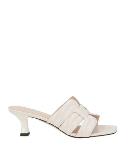 Baldinini Woman Sandals Off White Size 6 Leather