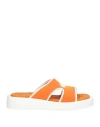 Baldinini Woman Sandals Orange Size 6 Textile Fibers In Orange