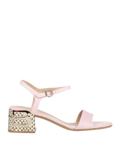 Baldinini Woman Sandals Pink Size 11 Leather