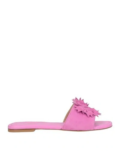 Baldinini Woman Sandals Pink Size 8 Leather
