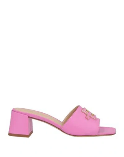 Baldinini Woman Sandals Pink Size 9 Calfskin