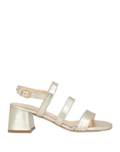 Baldinini Woman Sandals Platinum Size 6 Leather In Multi