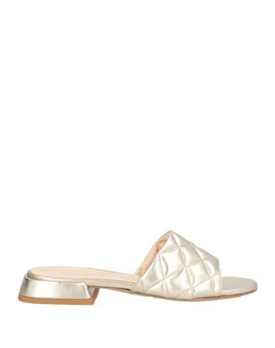 Baldinini Woman Sandals Platinum Size 7 Leather In Gray