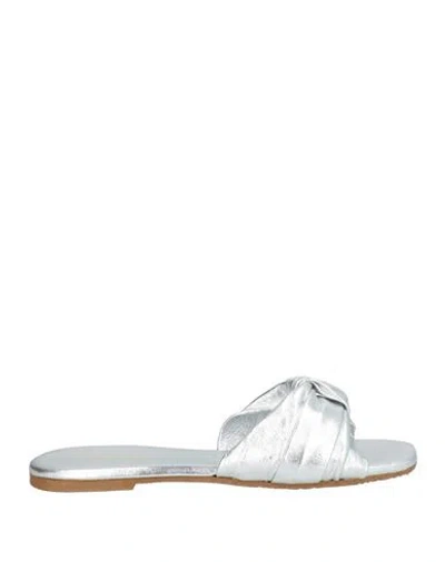 Baldinini Woman Sandals Silver Size 8.5 Leather