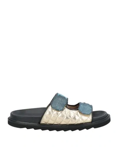 Baldinini Woman Sandals Sky Blue Size 7.5 Leather