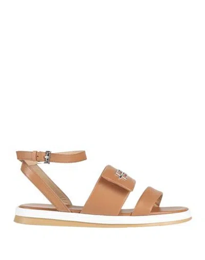 Baldinini Woman Sandals Tan Size 6 Leather In Brown