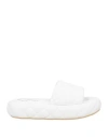Baldinini Woman Sandals White Size 11 Textile Fibers In White