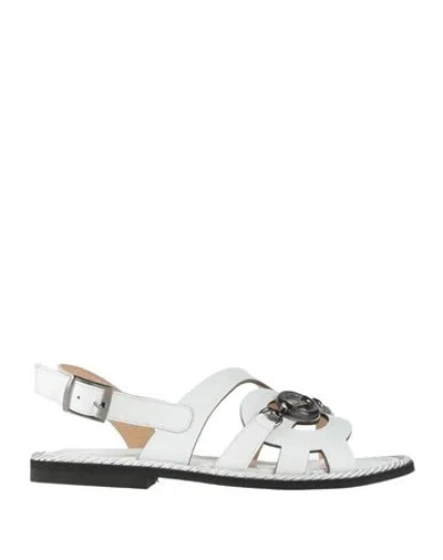 Baldinini Woman Sandals White Size 6 Calfskin
