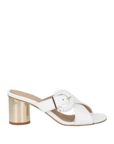 Baldinini Woman Sandals White Size 6 Calfskin