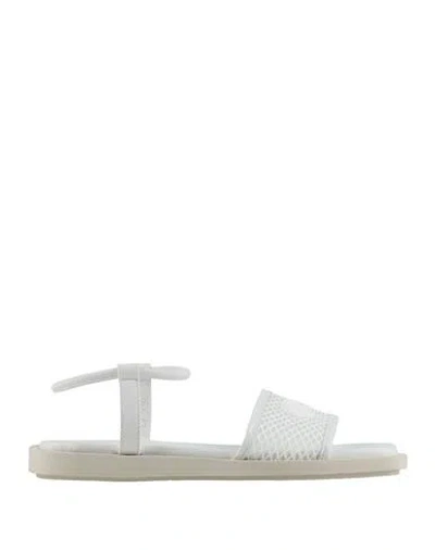 Baldinini Woman Sandals White Size 6 Leather, Textile Fibers