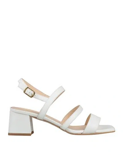 Baldinini Woman Sandals White Size 7 Leather