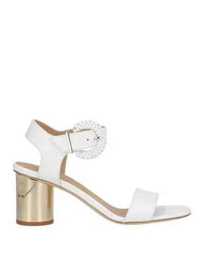 Baldinini Woman Sandals White Size 8 Calfskin