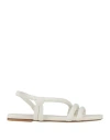 Baldinini Woman Sandals White Size 8 Leather