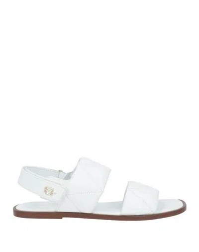 Baldinini Woman Sandals White Size 8 Leather