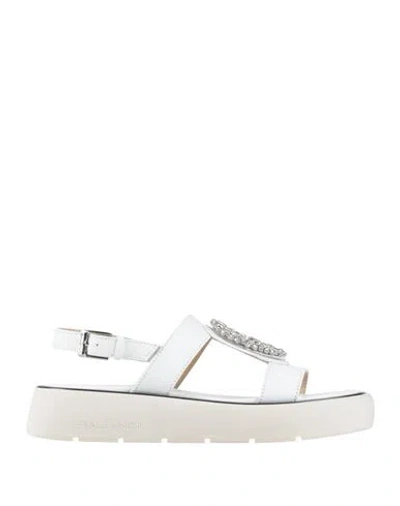 Baldinini Woman Sandals White Size 9 Calfskin