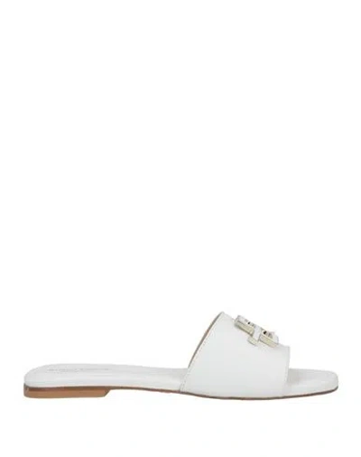 Baldinini Woman Sandals White Size 9 Leather