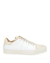 Baldinini Woman Sneakers Beige Size 10 Leather In Beige