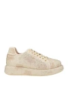Baldinini Woman Sneakers Beige Size 8 Leather