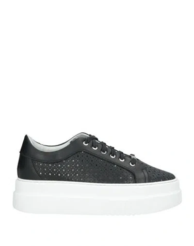 Baldinini Woman Sneakers Black Size 6 Leather