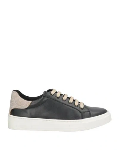 Baldinini Woman Sneakers Black Size 7 Leather