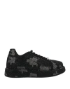 Baldinini Woman Sneakers Black Size 7 Leather In Black