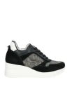 Baldinini Woman Sneakers Black Size 6.5 Leather