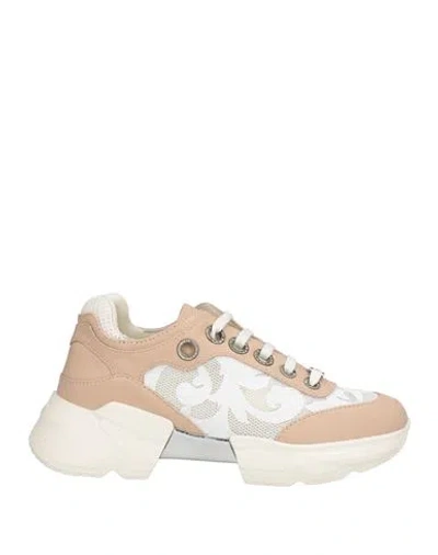 Baldinini Woman Sneakers Blush Size 8 Textile Fibers, Leather In Pink