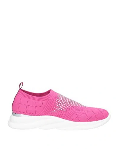 Baldinini Woman Sneakers Fuchsia Size 6 Textile Fibers In Pink
