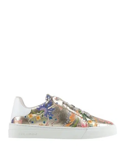 Baldinini Woman Sneakers Gold Size 8 Leather