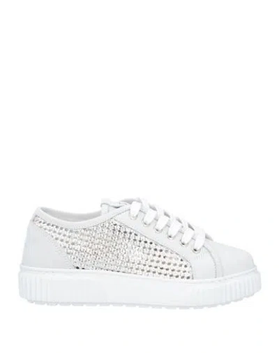 Baldinini Woman Sneakers Light Grey Size 11 Soft Leather