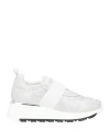 Baldinini Woman Sneakers Light Grey Size 7 Leather, Textile Fibers In Grey