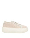 Baldinini Woman Sneakers Light Pink Size 11 Soft Leather In Pink