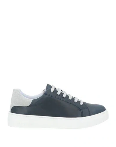 Baldinini Woman Sneakers Midnight Blue Size 7 Leather