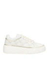 Baldinini Woman Sneakers Off White Size 8 Leather In Off White