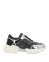 Baldinini Woman Sneakers Silver Size 5 Soft Leather In Silver