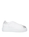 Baldinini Woman Sneakers Silver Size 5 Soft Leather, Textile Fibers