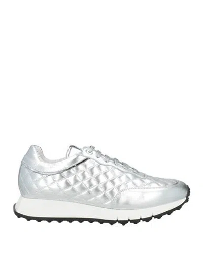 Baldinini Woman Sneakers Silver Size 7 Leather