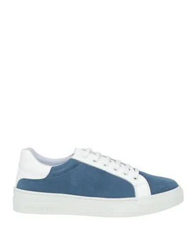Baldinini Woman Sneakers Slate Blue Size 6 Leather