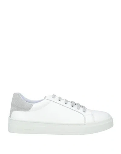 Baldinini Woman Sneakers White Size 10 Leather