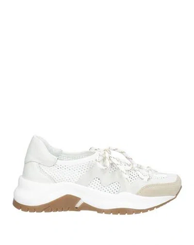 Baldinini Woman Sneakers White Size 7 Textile Fibers, Calfskin