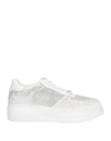 Baldinini Woman Sneakers White Size 5 Textile Fibers, Soft Leather In White