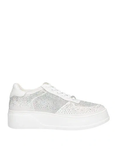 Baldinini Woman Sneakers White Size 5 Textile Fibers, Soft Leather